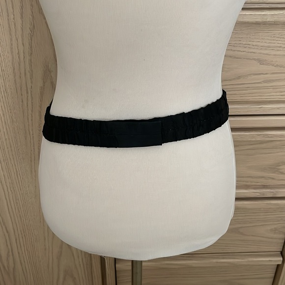 Vintage Black Beaded Wrap Belt with Paisley Design | Size S main image 5